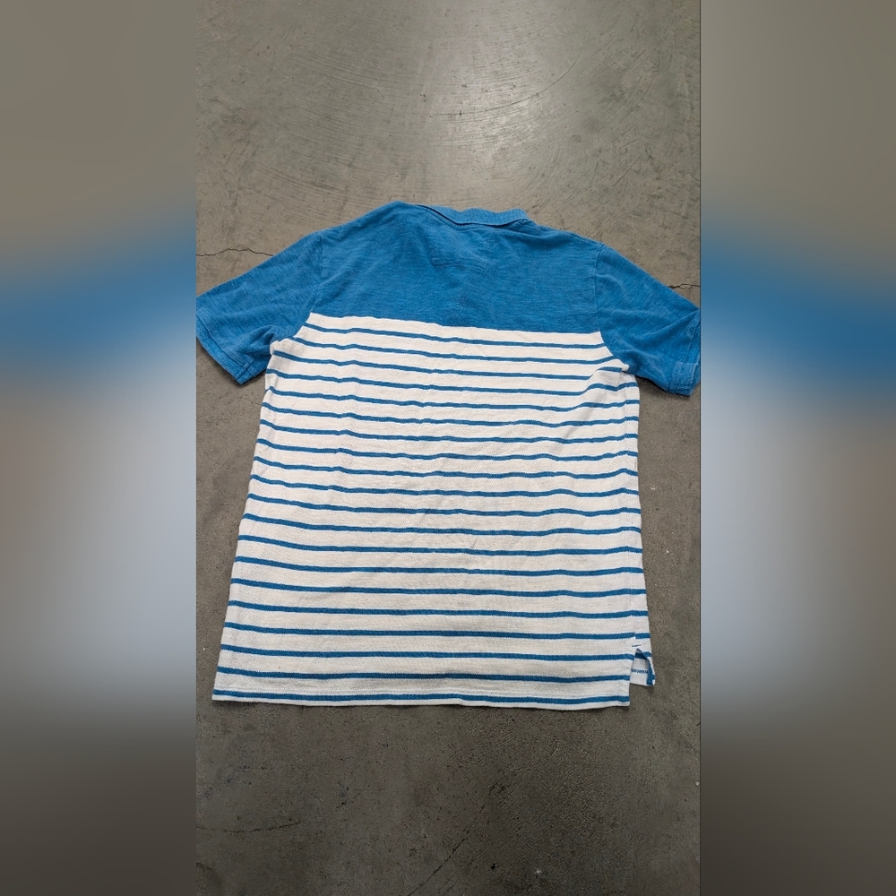Ben Sherman Blue and White Striped Polo Shirt, Small - Picture 3 of 8